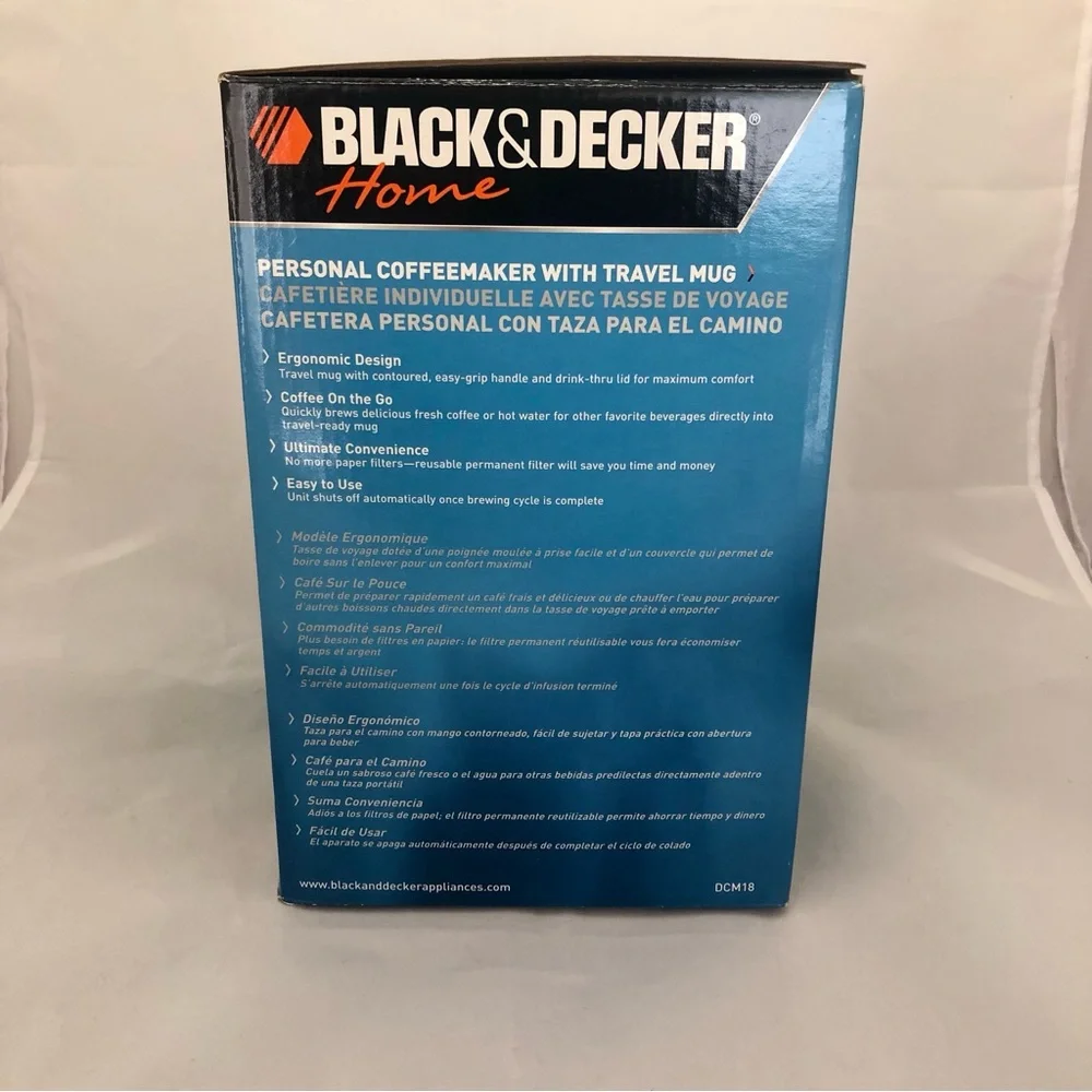 Black & Decker Home Personal Coffeemaker with White Travel Mug